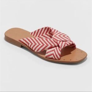 Women's Louise Chevron Print Knotted Slide Sandals - Universal Thread